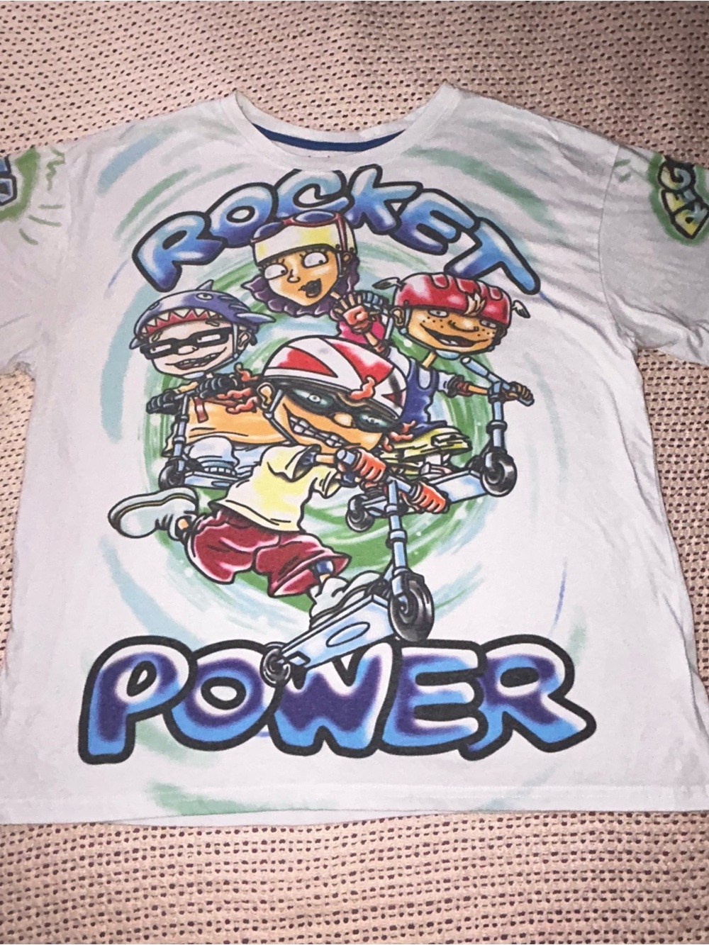 Nickelodeon White Tee with Multicolor Rocket Power Graphic